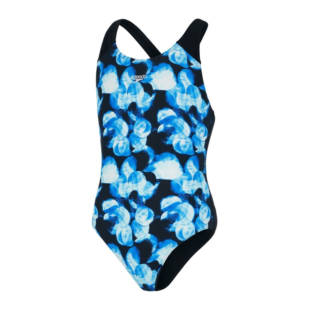 Speedo All Over Print Slash Back Swimsuit