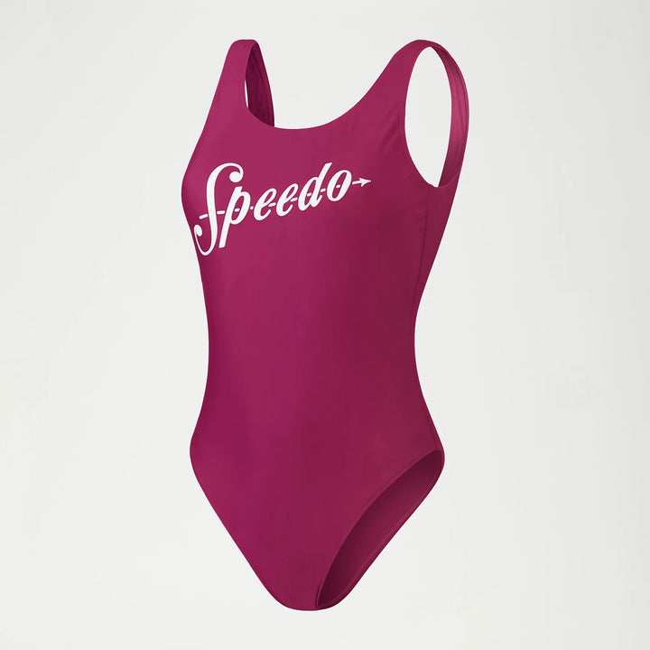 Speedo Logo Deep U-back Swimsuit