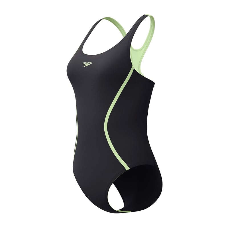 Speedo Solid Splice Medalist Swimsuit