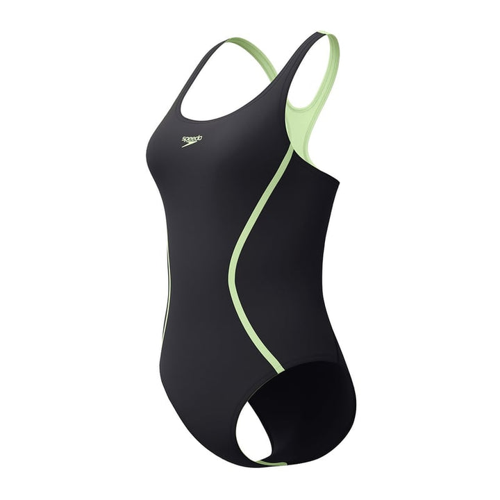 Speedo Solid Splice Medalist Swimsuit