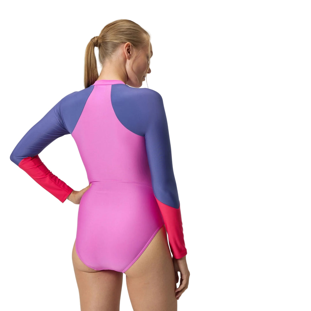 Speedo Colourblock Long Sleeve Swimsuit