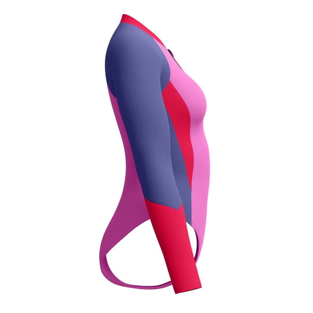 Speedo Colourblock Long Sleeve Swimsuit