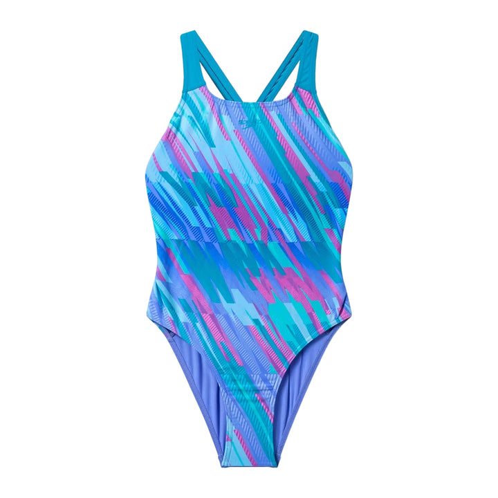 Speedo Girls Printed Powerback Swimsuit