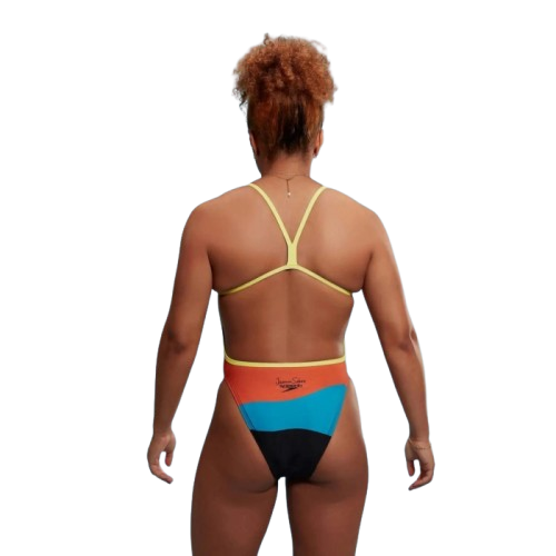 Speedo x Jasmin Sehra Camo Wave V Back Swimsuit