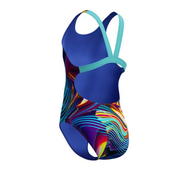 Speedo Digital Allover Print Leaderback Swimsuit