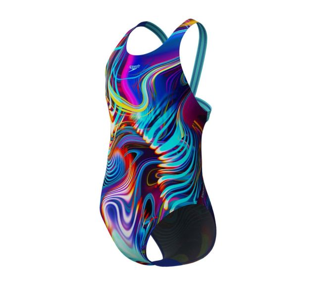 Speedo Digital Allover Print Leaderback Swimsuit