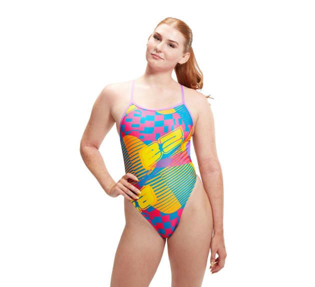 Speedo All Over Digital Print Swimsuit