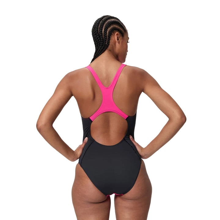 Speedo Solid Splice Medalist Swimsuit