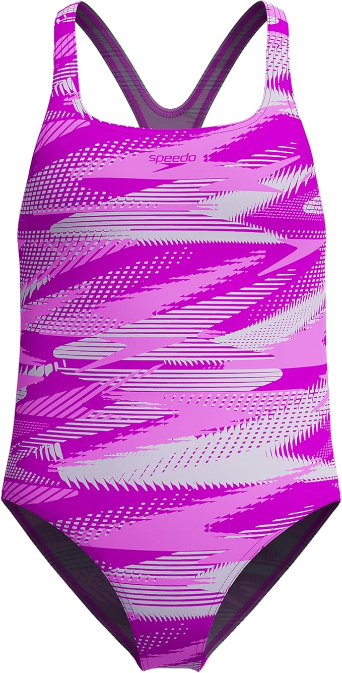 Speedo Hyperboom Allover Print Medalist Swimsuit