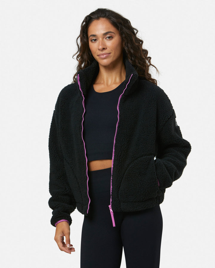 Gym + Coffee Industry Fleece High Collar Jacket