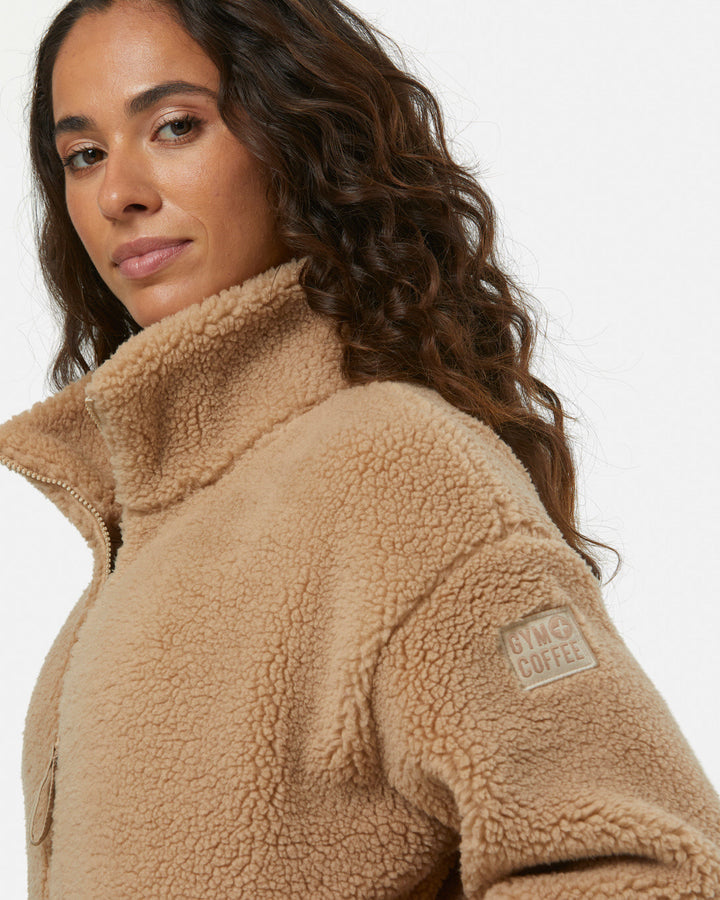 Gym + Coffee Industry Fleece High Collar Jacket
