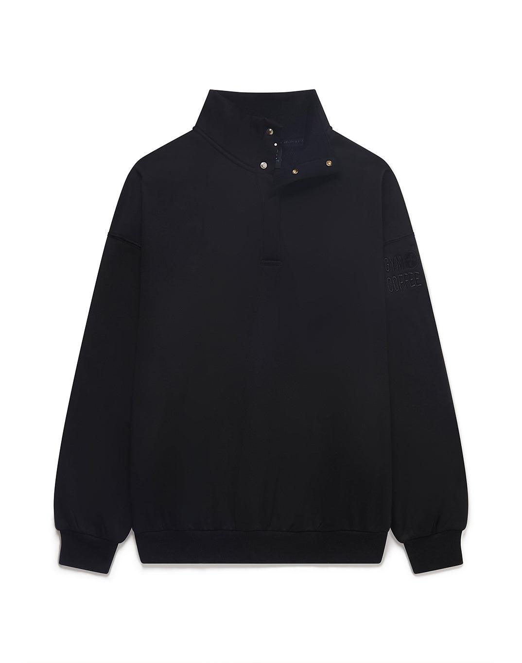 Gym + Coffee Snap Collar Sweatshirt