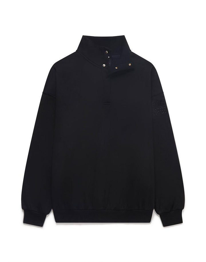 Gym + Coffee Snap Collar Sweatshirt