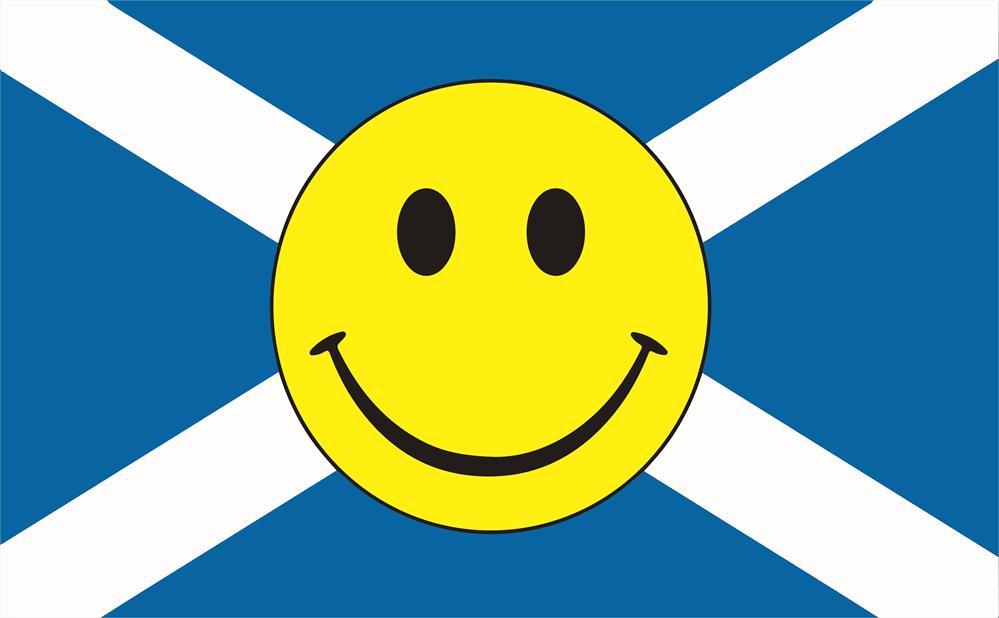 Scotland Smiley Face Flag 5' x 3'