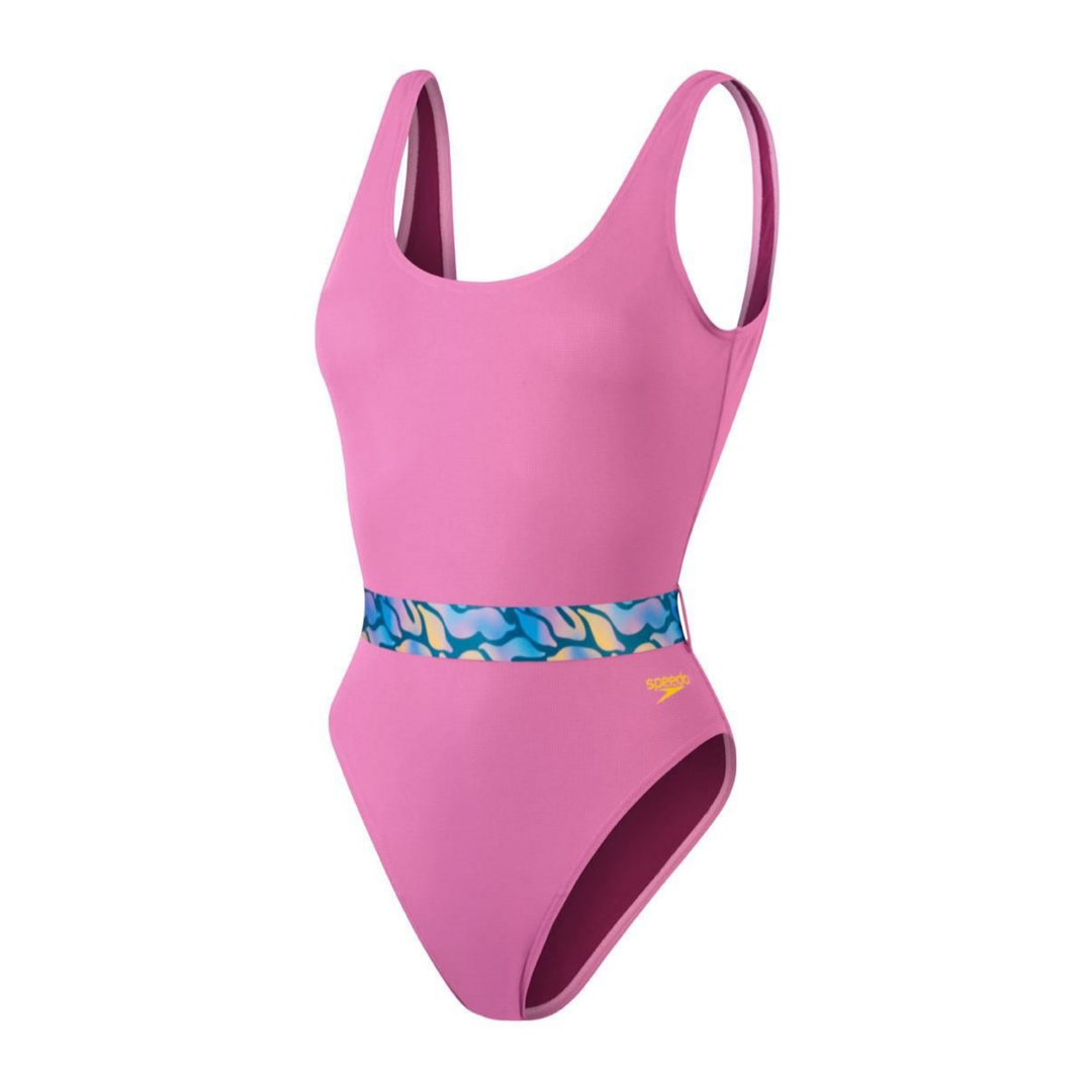 Speedo Belted Deep U Back Swimsuit