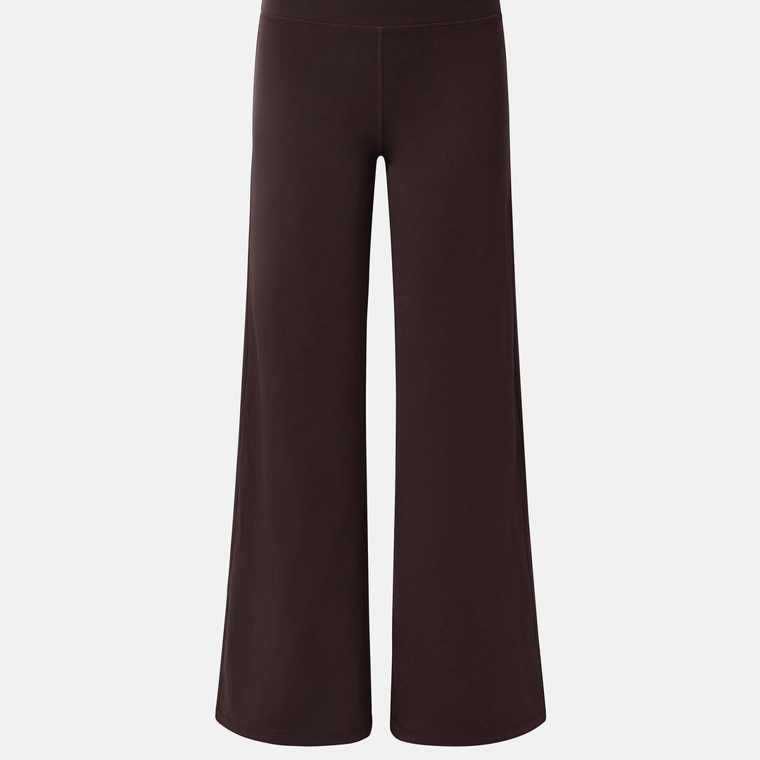 Gym + Coffee Wide Leg Legging in Mocha Bean