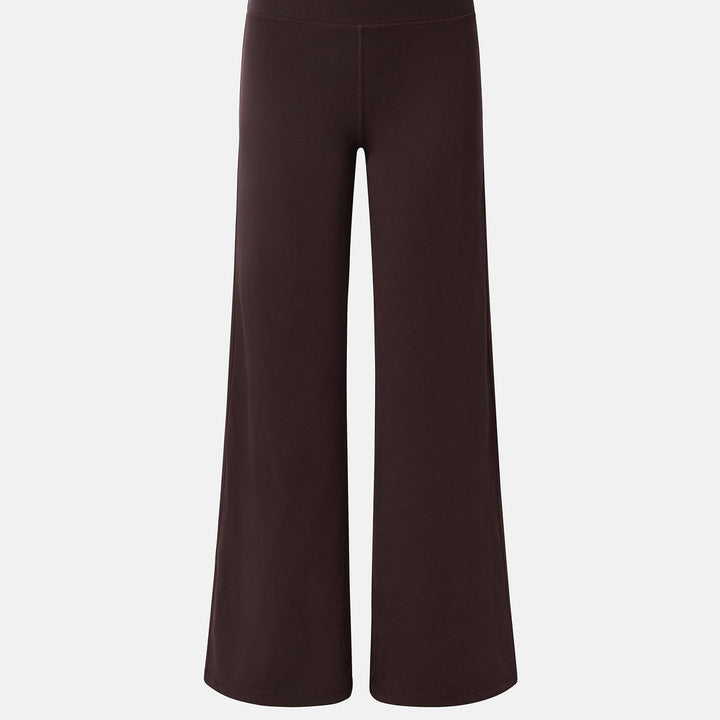 Gym + Coffee Wide Leg Legging in Mocha Bean