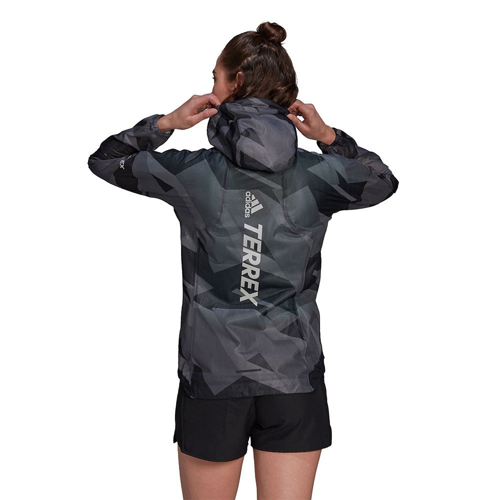Adidas Lady Terex Agravic Graphic 2.5 Layer Rain Jacket