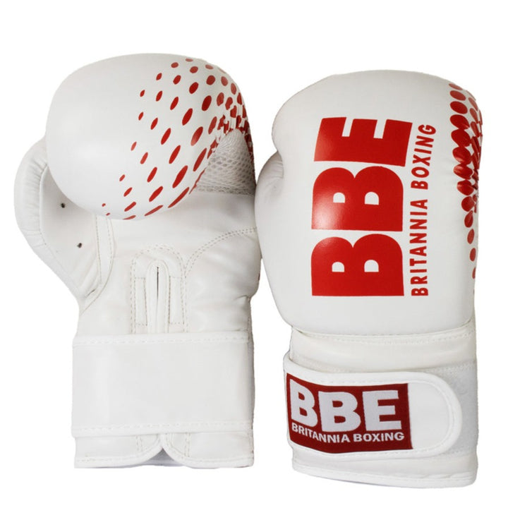 BBE WHITE PVC SPARRING GLOVES