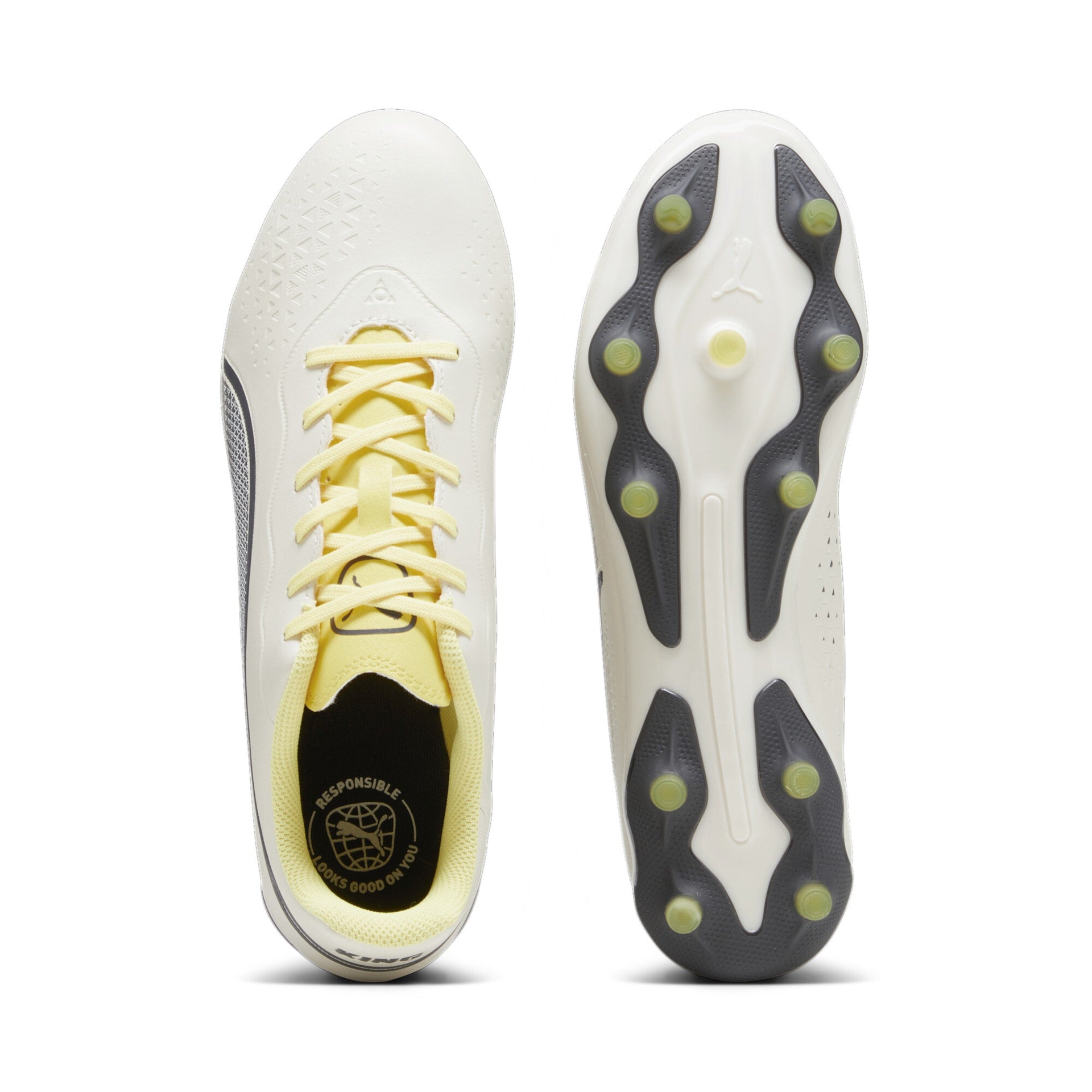 white pumas with gold toe