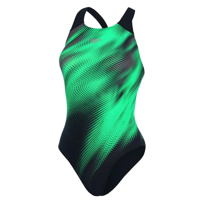 Speedo Placement Digital Print Powerback Swimsuit